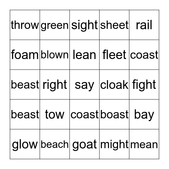 BINGO Card