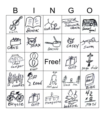 KAITLYN BINGO Card