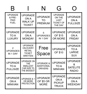 Bigger & Better Bingo! Bingo Card
