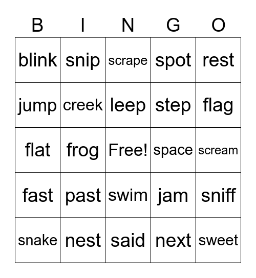 Review Bingo Card