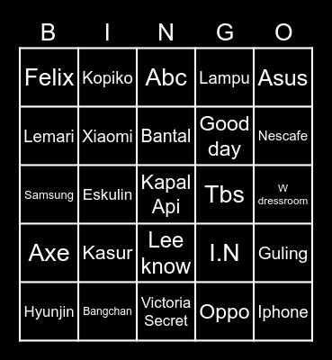 Bingonya abi Bingo Card