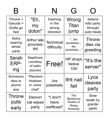 UwU Bingo Card