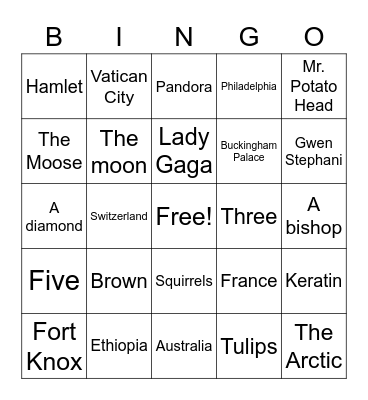 Team Building 1 Bingo Card