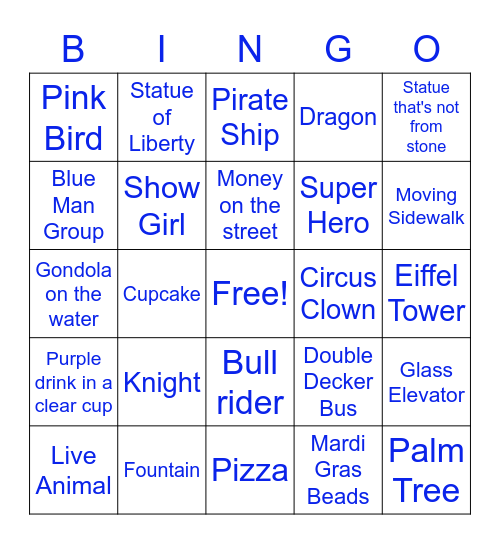 Vegas Baby!!! Bingo Card