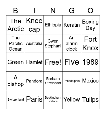 Team Building 1 Bingo Card