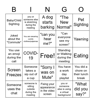 SENIOR SERVICES BINGO Card