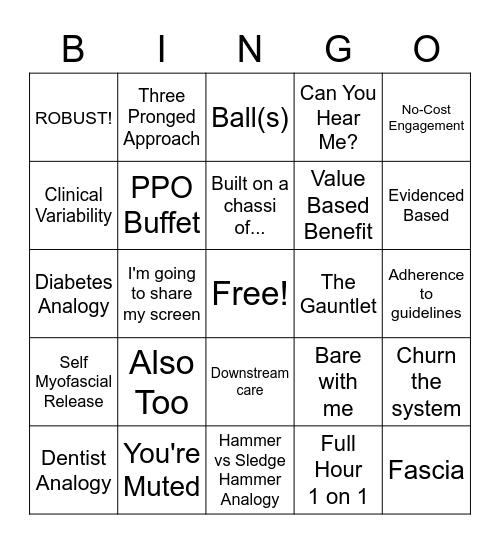 Conference Call Bingo Card