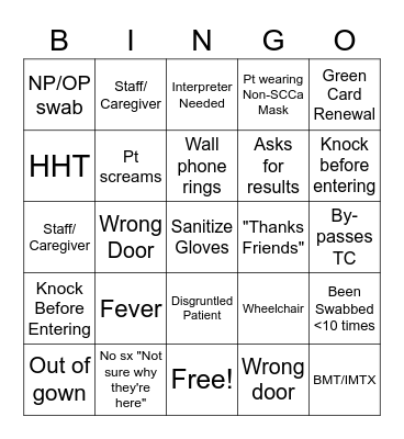 COVID Bingo Card