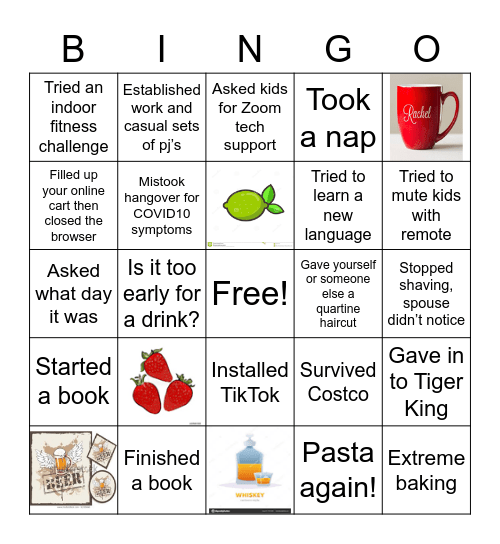 Bingo - Happy Hour Bingo Card