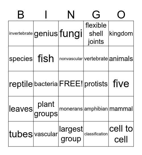 Science Chapter 2 Review Bingo Card