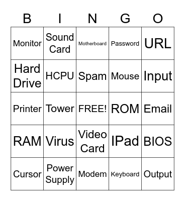 Information Technology Bingo Card