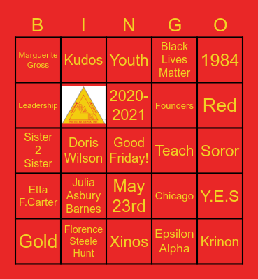 NSPDK Epsilon Alpha 2020 Bingo Card