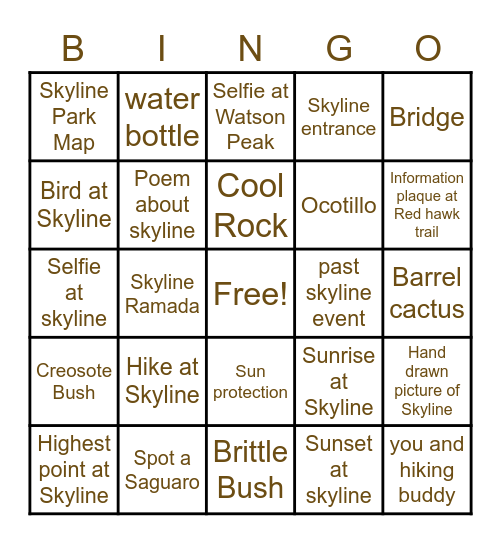 Utitled Bingo Card