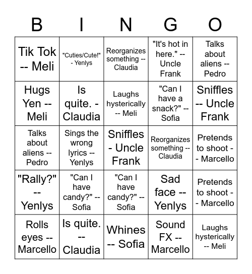 If you don't know, know you know. Bingo Card