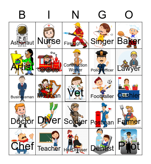 Occupation Bingo Card