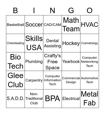 B-P   BINGO Card