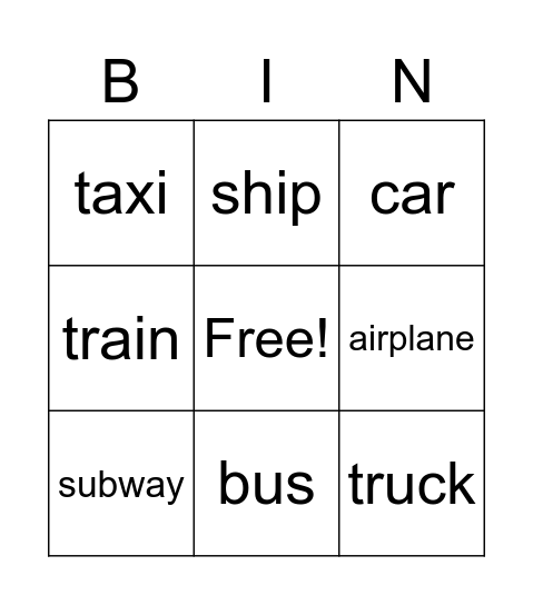 Let's go to school Bingo Card