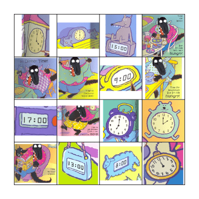 What's the Time Mr. Wolf Bingo Card