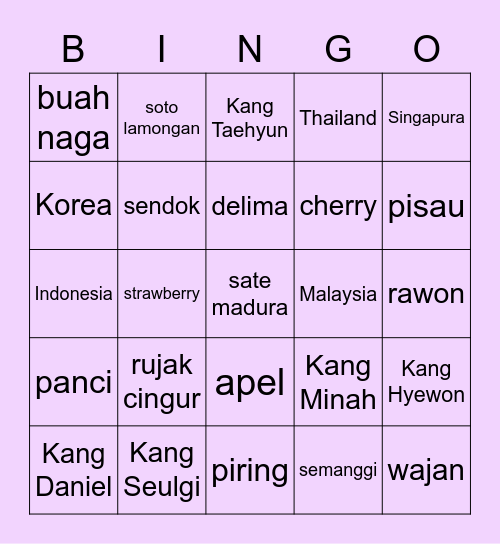 tacaaa's Bingo Card