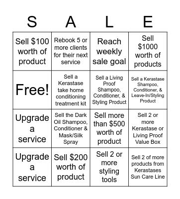 SALES BINGO Card