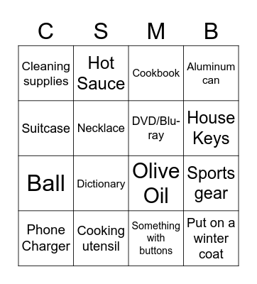 HR Welcome Bingo Card