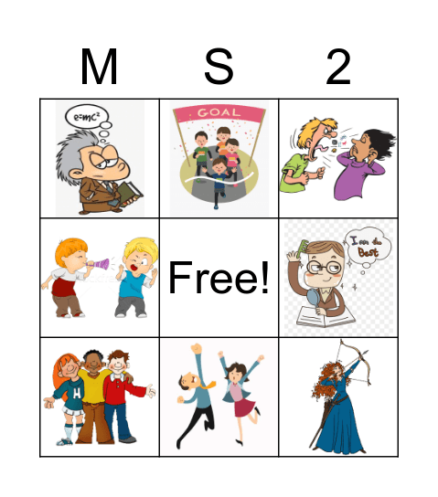 Personality Bingo Card