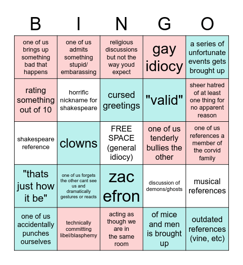 hotline blingo Bingo Card