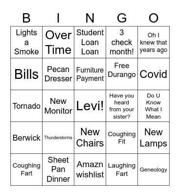 BECKY BINGO Card