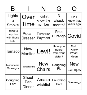 BECKY BINGO Card