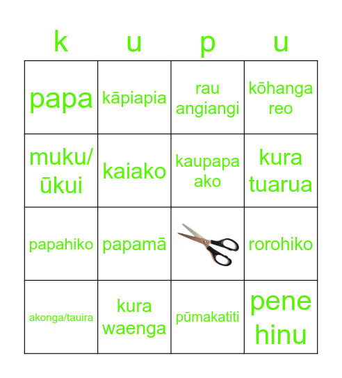 akomanga kupu Bingo Card