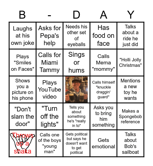 DARREN BINGO! Bingo Card
