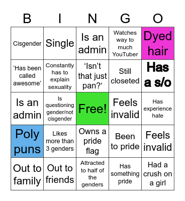 Polysexual Bingo! Bingo Card