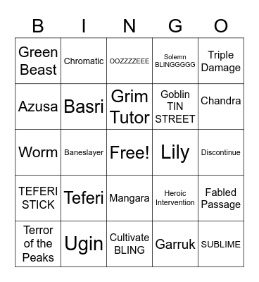 M21 BOOMBOOMPOW Bingo Card