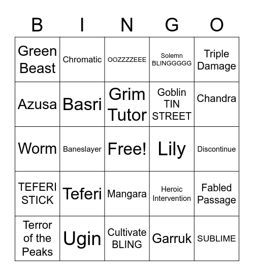 M21 BOOMBOOMPOW Bingo Card