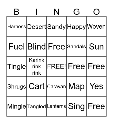 The Day Of Ahmed's Secret Bingo Card