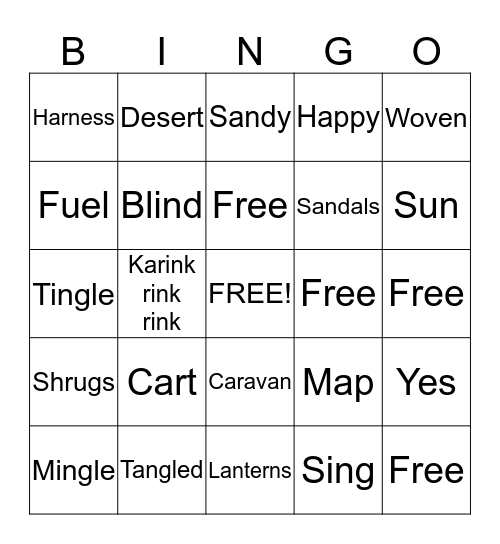 The Day Of Ahmed's Secret Bingo Card
