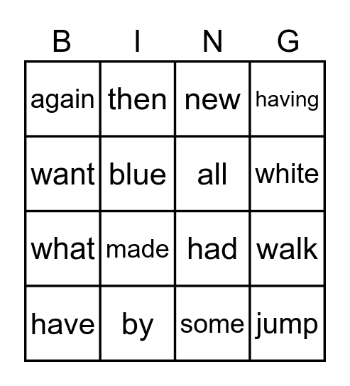 Bingo Card