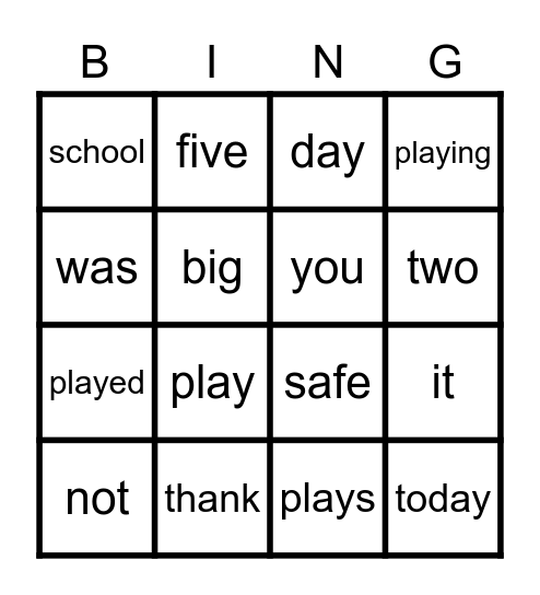 Bingo Card