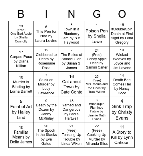 July #BookSpinBingo Card