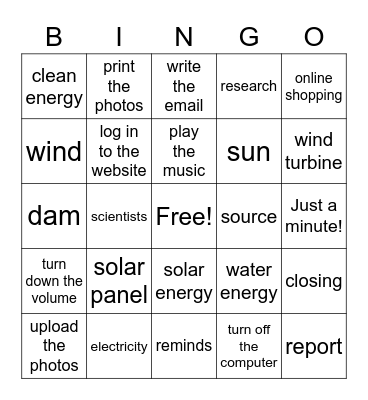 5B U8 Bingo Card