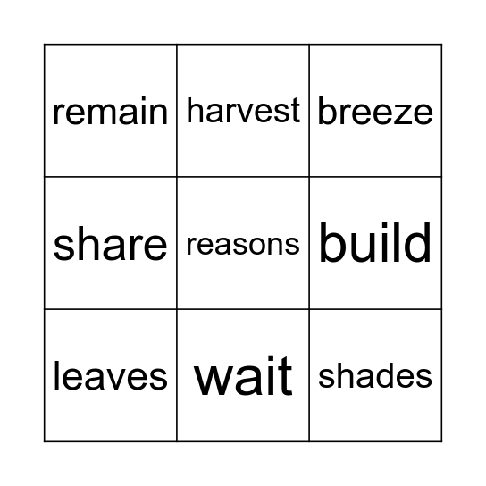 Bingo Card