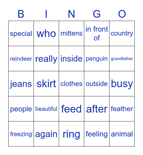 Voca King Bingo Day 1-6 Bingo Card