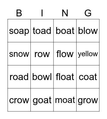 Matilda and Oliver Babo Bingo Card