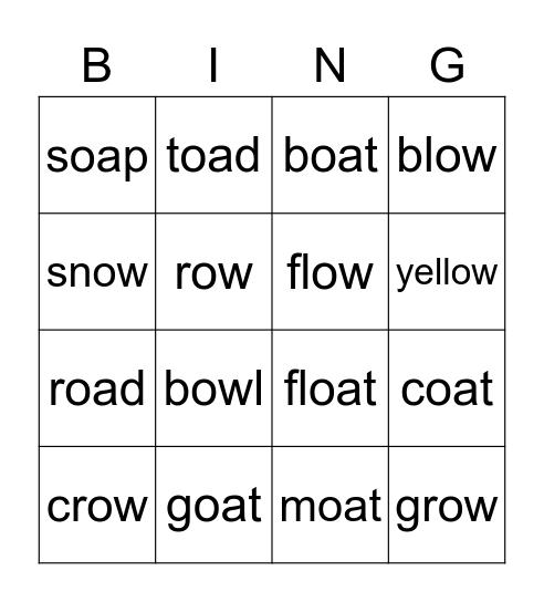 Matilda and Oliver Babo Bingo Card