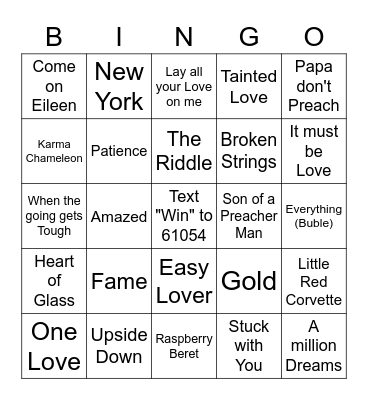 Magic Bingo Card