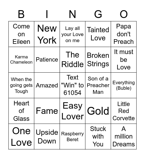 Magic Bingo Card