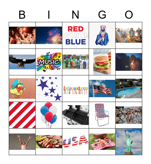 4th of July Bingo Card