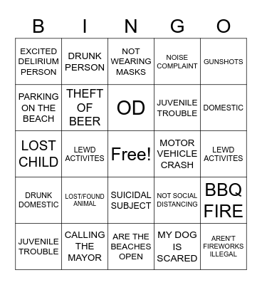 JULY 4TH BINGO Card