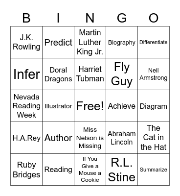 Books Bingo Card