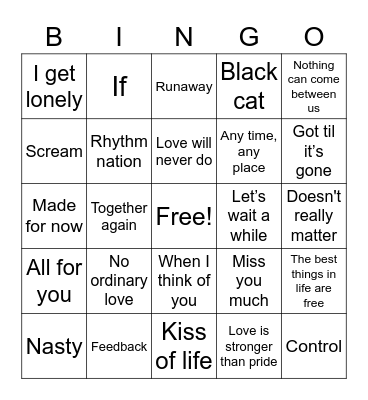 Pre Holiday Vibes - Janet & Sade Bingo Card